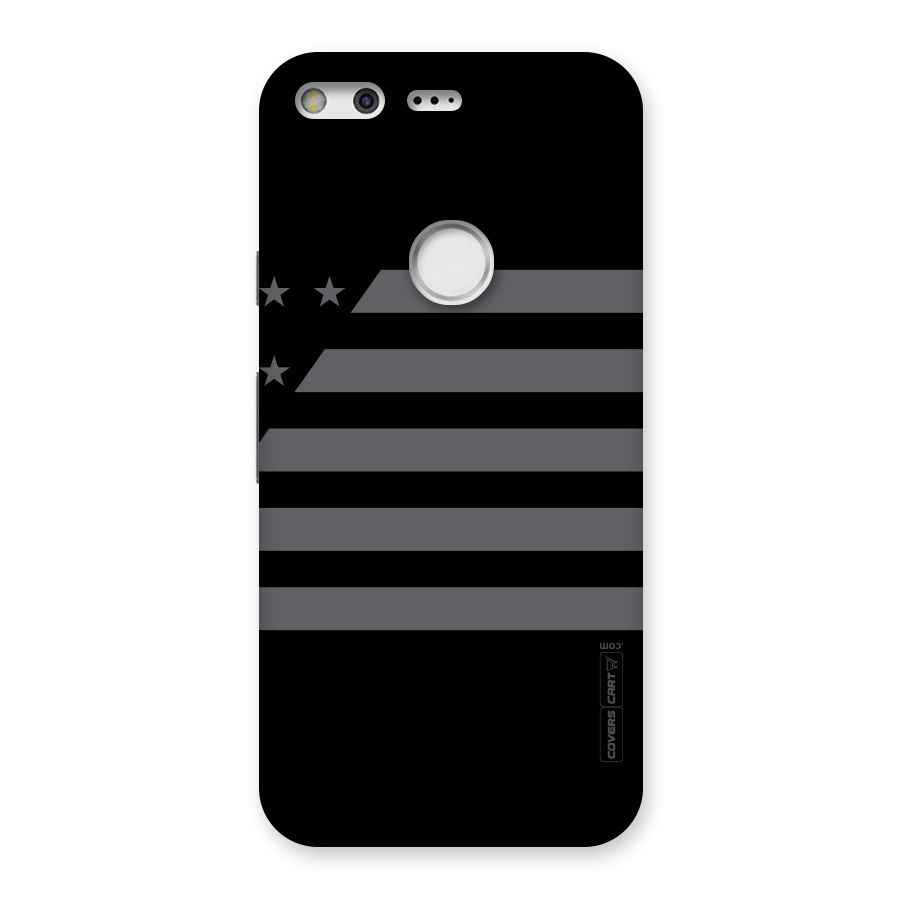 Grey Star Striped Pattern Back Case for Google Pixel
