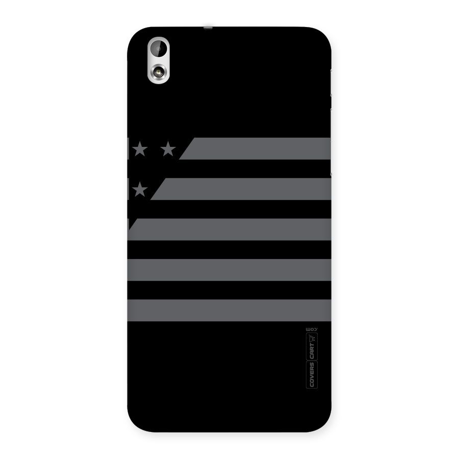 Grey Star Striped Pattern Back Case for HTC Desire 816s