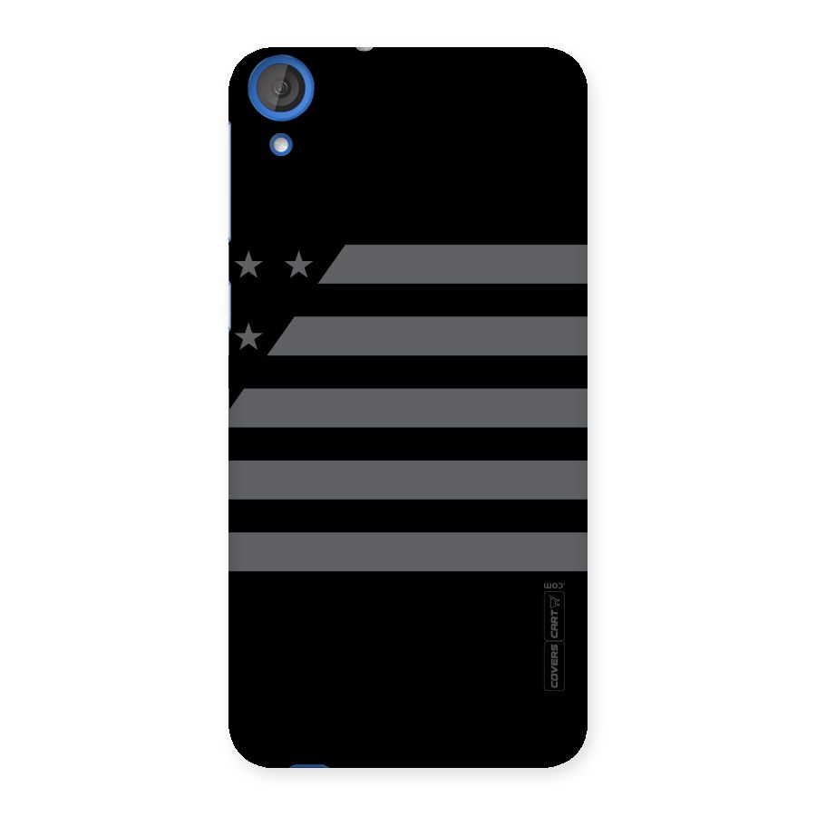 Grey Star Striped Pattern Back Case for HTC Desire 820