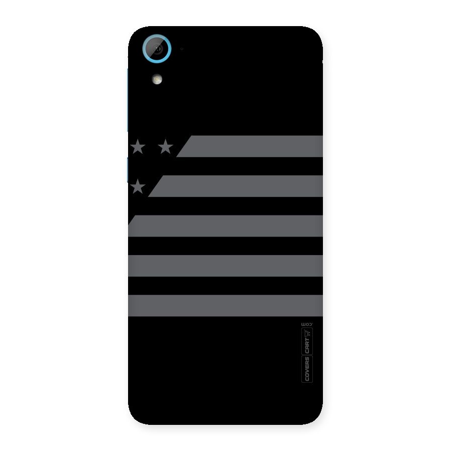 Grey Star Striped Pattern Back Case for HTC Desire 826