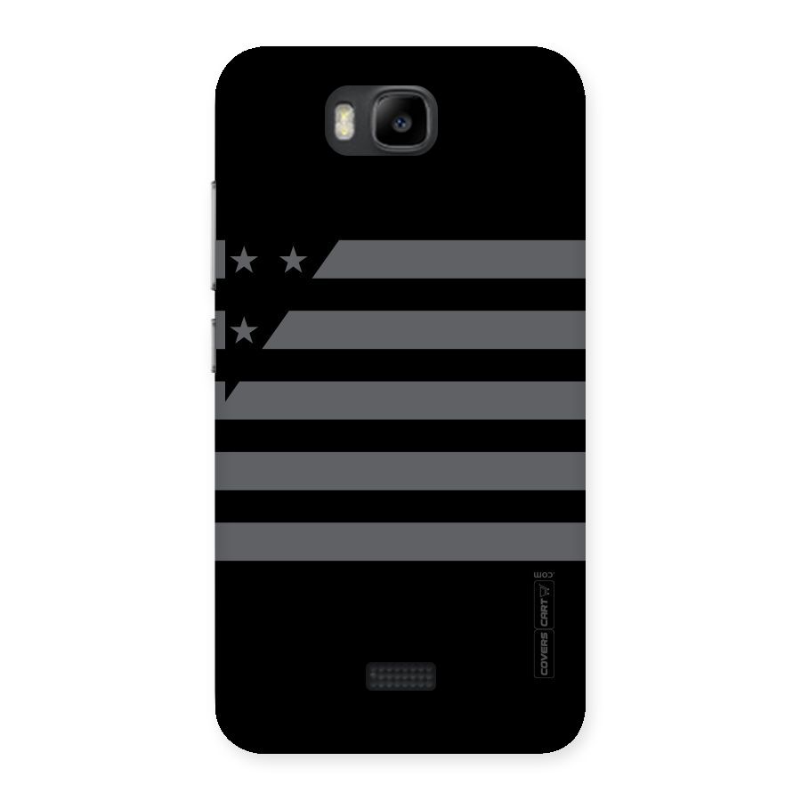 Grey Star Striped Pattern Back Case for Honor Bee