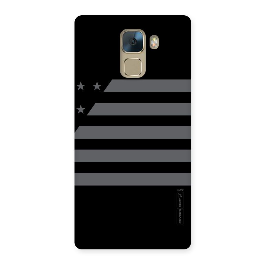 Grey Star Striped Pattern Back Case for Huawei Honor 7