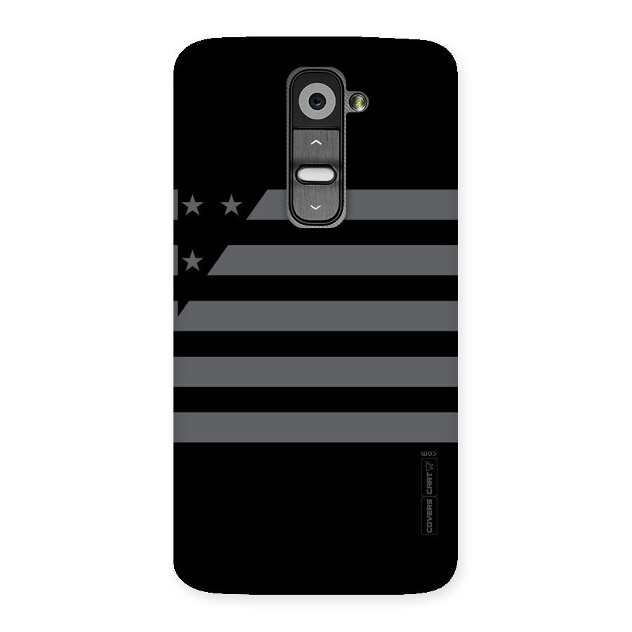 Grey Star Striped Pattern Back Case for LG G2