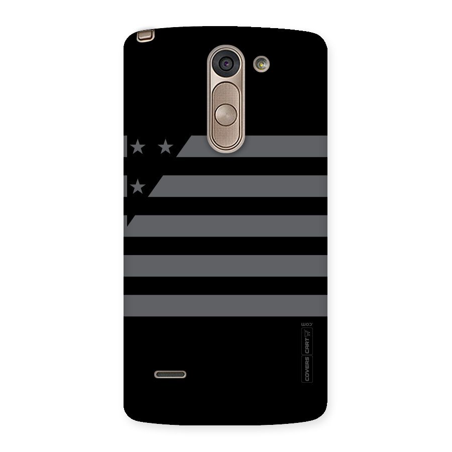 Grey Star Striped Pattern Back Case for LG G3 Stylus