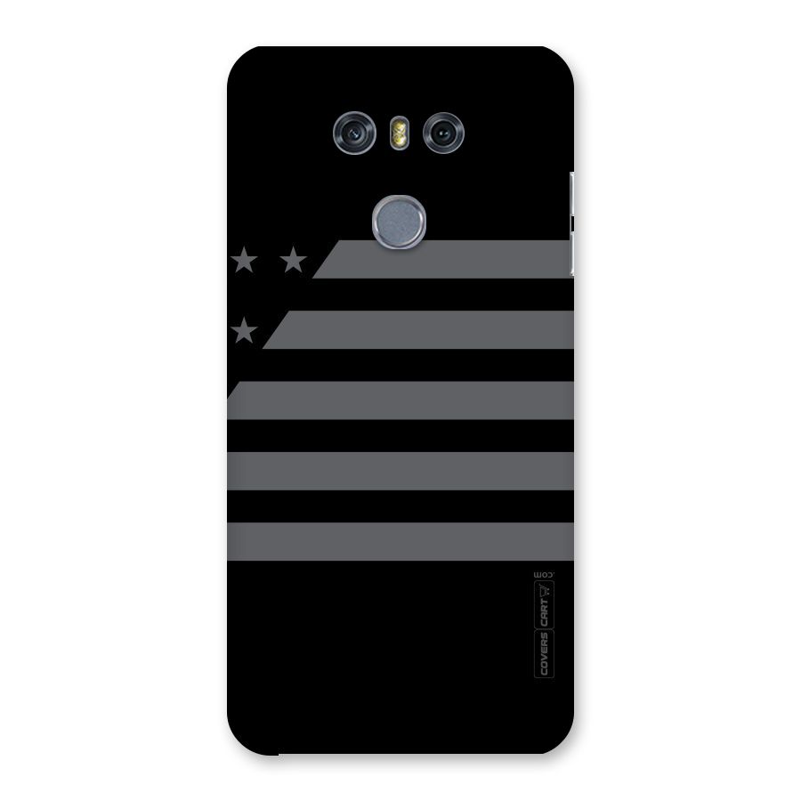 Grey Star Striped Pattern Back Case for LG G6