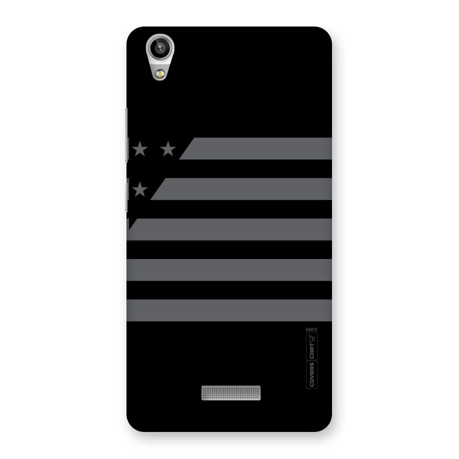 Grey Star Striped Pattern Back Case for Lava-Pixel-V1