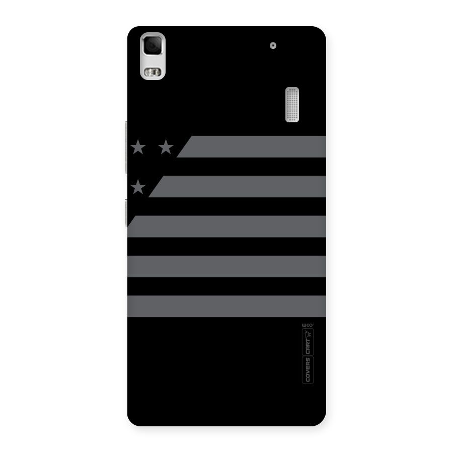 Grey Star Striped Pattern Back Case for Lenovo A7000