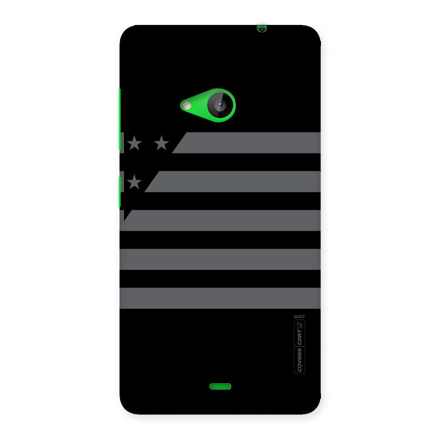 Grey Star Striped Pattern Back Case for Lumia 535