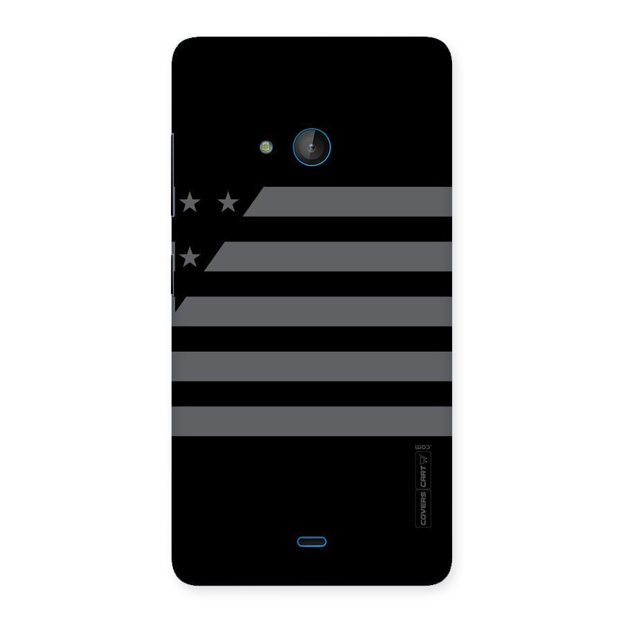 Grey Star Striped Pattern Back Case for Lumia 540
