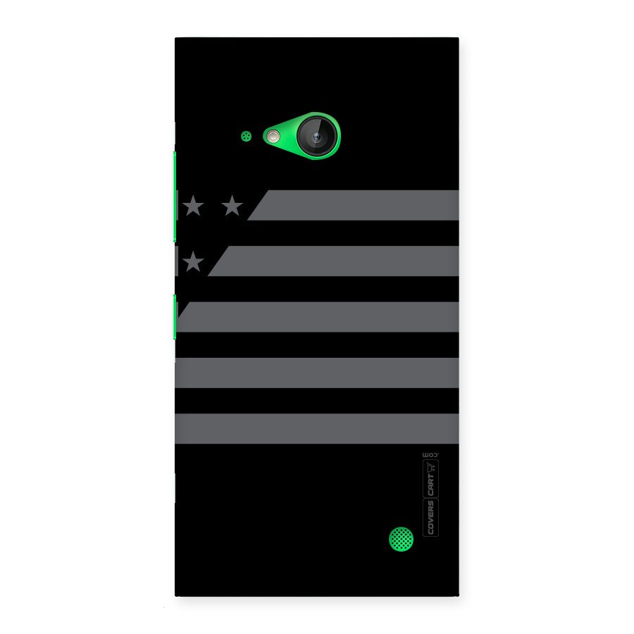 Grey Star Striped Pattern Back Case for Lumia 730
