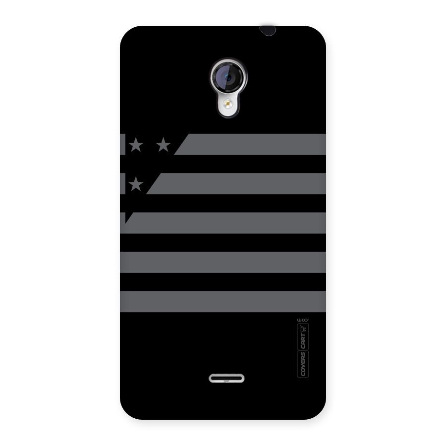 Grey Star Striped Pattern Back Case for Micromax Unite 2 A106