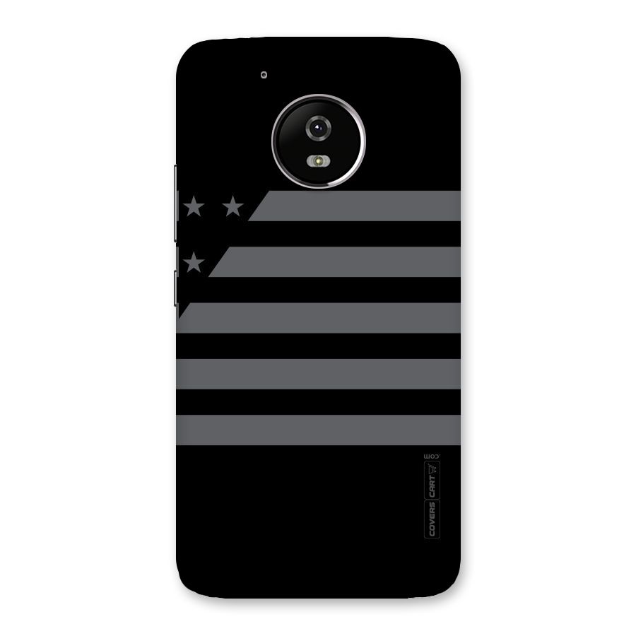 Grey Star Striped Pattern Back Case for Moto G5
