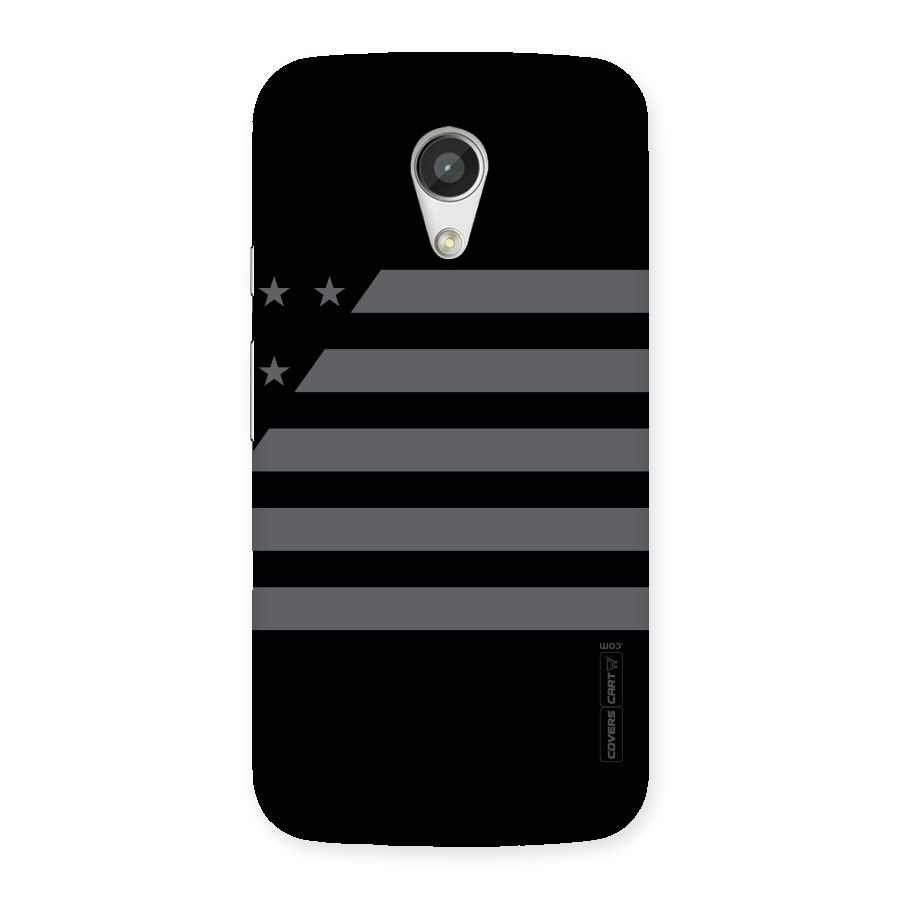 Grey Star Striped Pattern Back Case for Moto G 2nd Gen