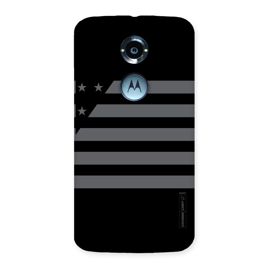 Grey Star Striped Pattern Back Case for Moto X 2nd Gen