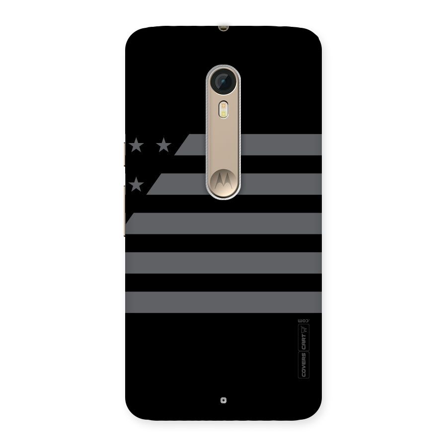 Grey Star Striped Pattern Back Case for Motorola Moto X Style