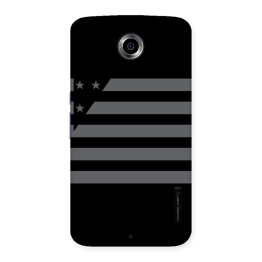Grey Star Striped Pattern Back Case for Nexsus 6