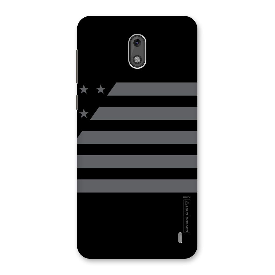Grey Star Striped Pattern Back Case for Nokia 2