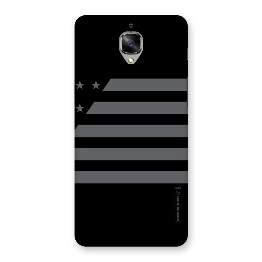 Grey Star Striped Pattern Back Case for OnePlus 3T