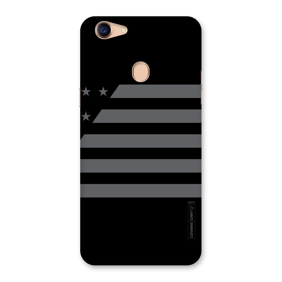 Grey Star Striped Pattern Back Case for Oppo F5