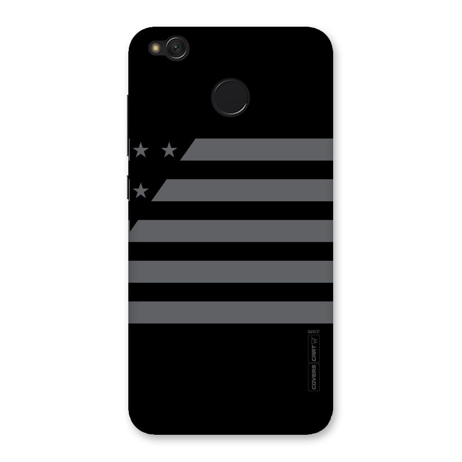 Grey Star Striped Pattern Back Case for Redmi 4