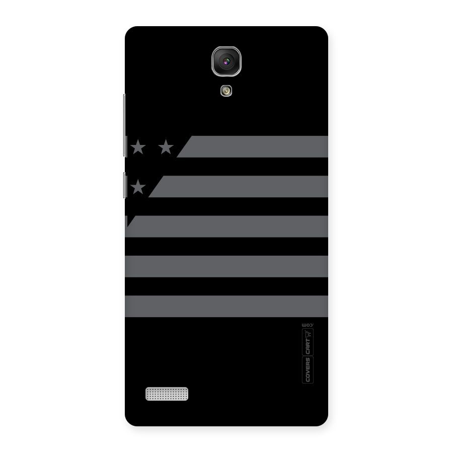 Grey Star Striped Pattern Back Case for Redmi Note