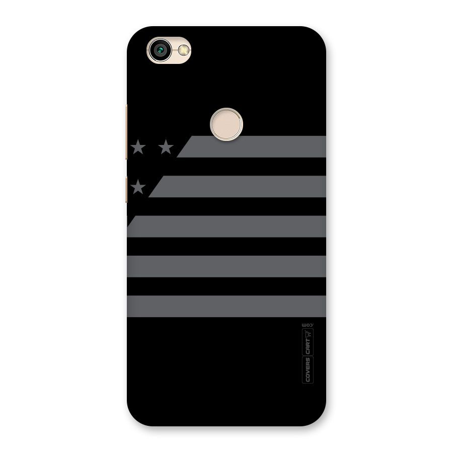 Grey Star Striped Pattern Back Case for Redmi Y1 2017
