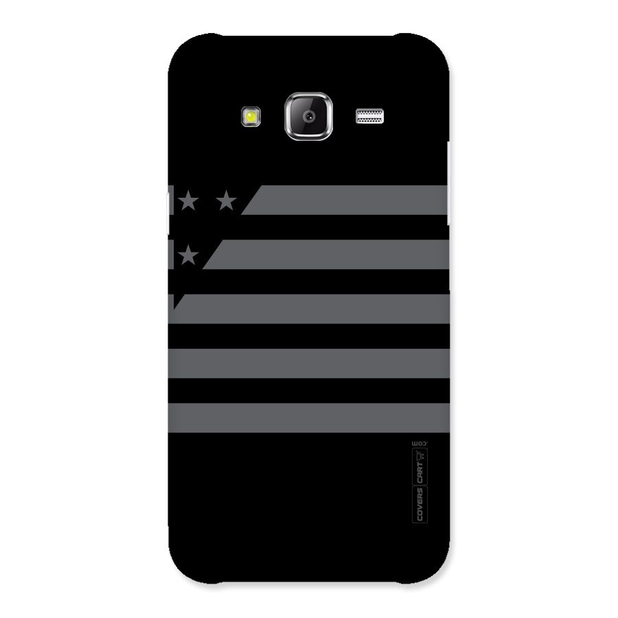Grey Star Striped Pattern Back Case for Samsung Galaxy J5