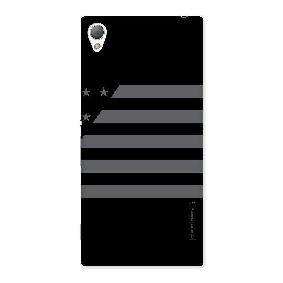 Grey Star Striped Pattern Back Case for Sony Xperia Z3