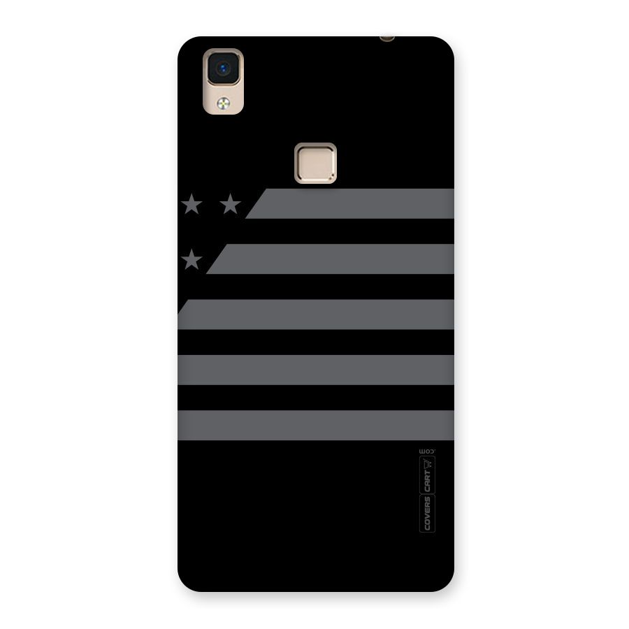 Grey Star Striped Pattern Back Case for V3 Max