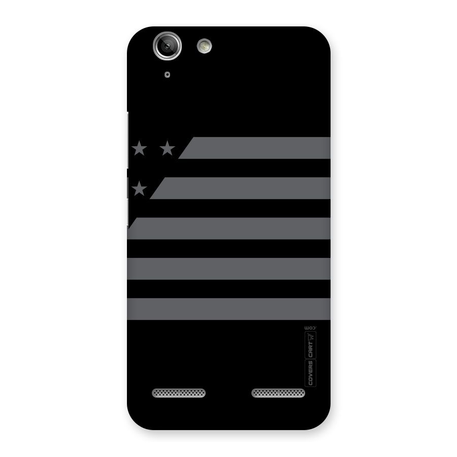 Grey Star Striped Pattern Back Case for Vibe K5