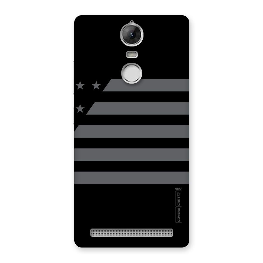 Grey Star Striped Pattern Back Case for Vibe K5 Note
