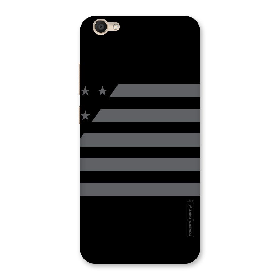 Grey Star Striped Pattern Back Case for Vivo V5