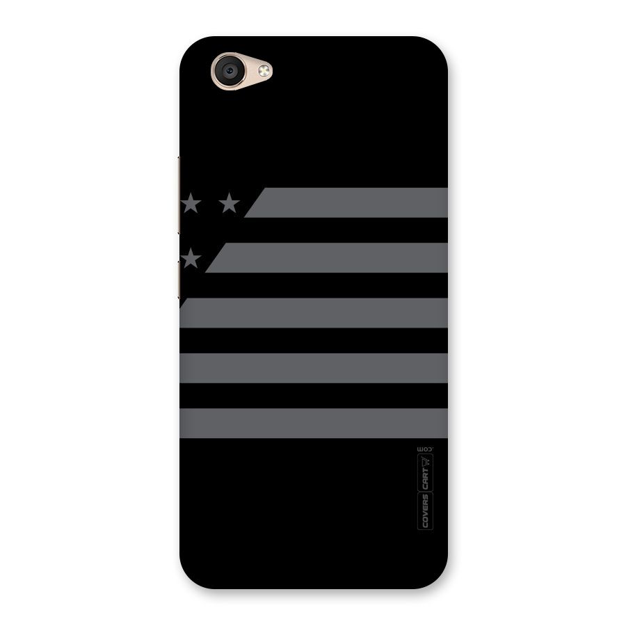 Grey Star Striped Pattern Back Case for Vivo V5 Plus