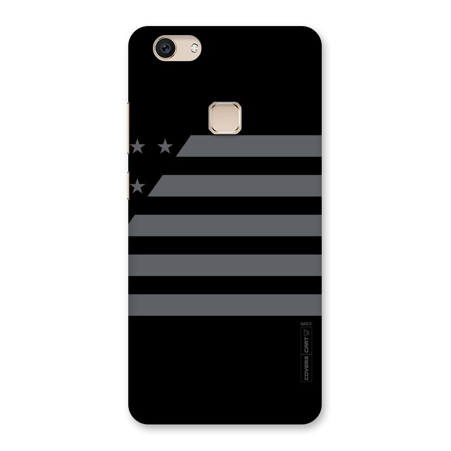 Grey Star Striped Pattern Back Case for Vivo V7