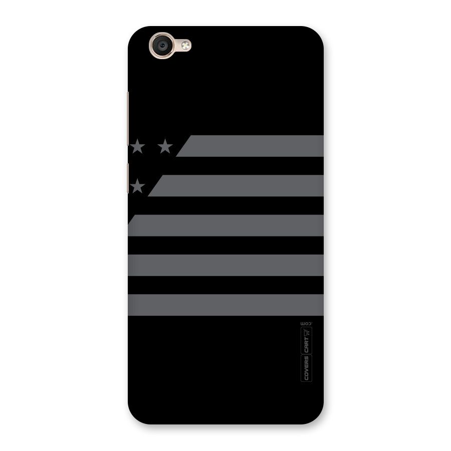 Grey Star Striped Pattern Back Case for Vivo Y55L