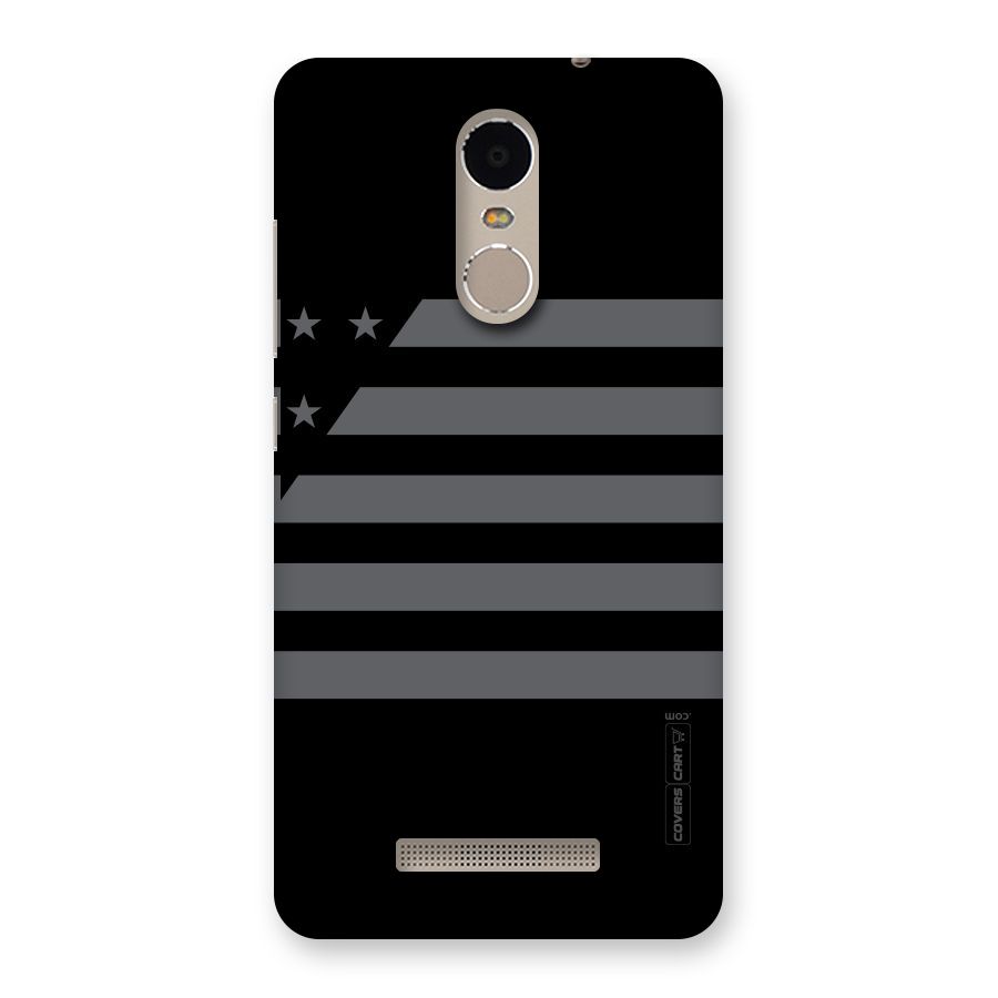 Grey Star Striped Pattern Back Case for Xiaomi Redmi Note 3