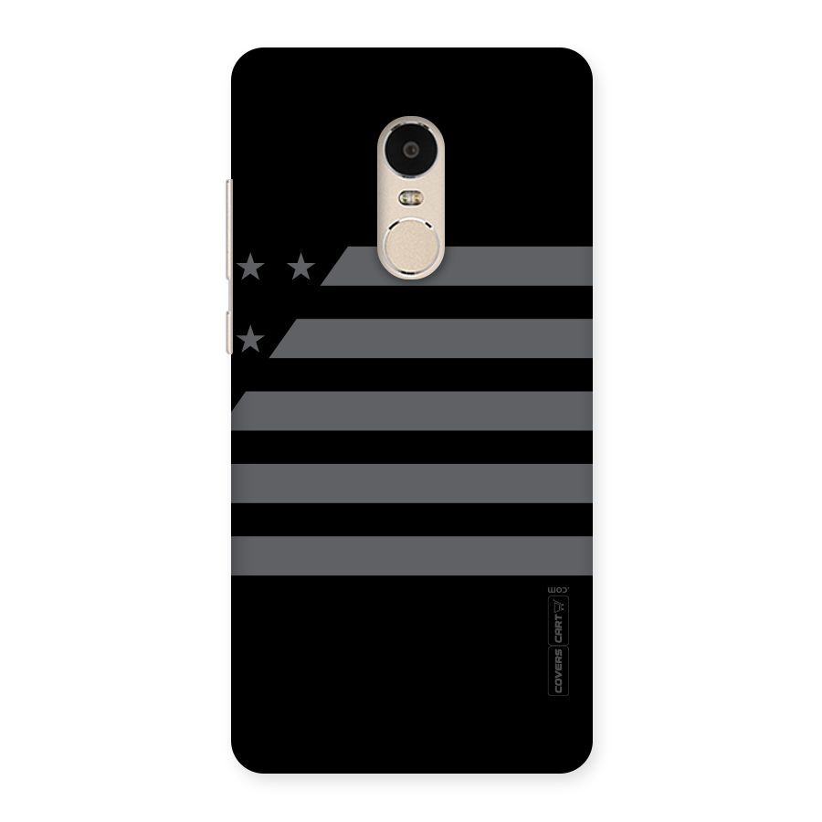 Grey Star Striped Pattern Back Case for Xiaomi Redmi Note 4