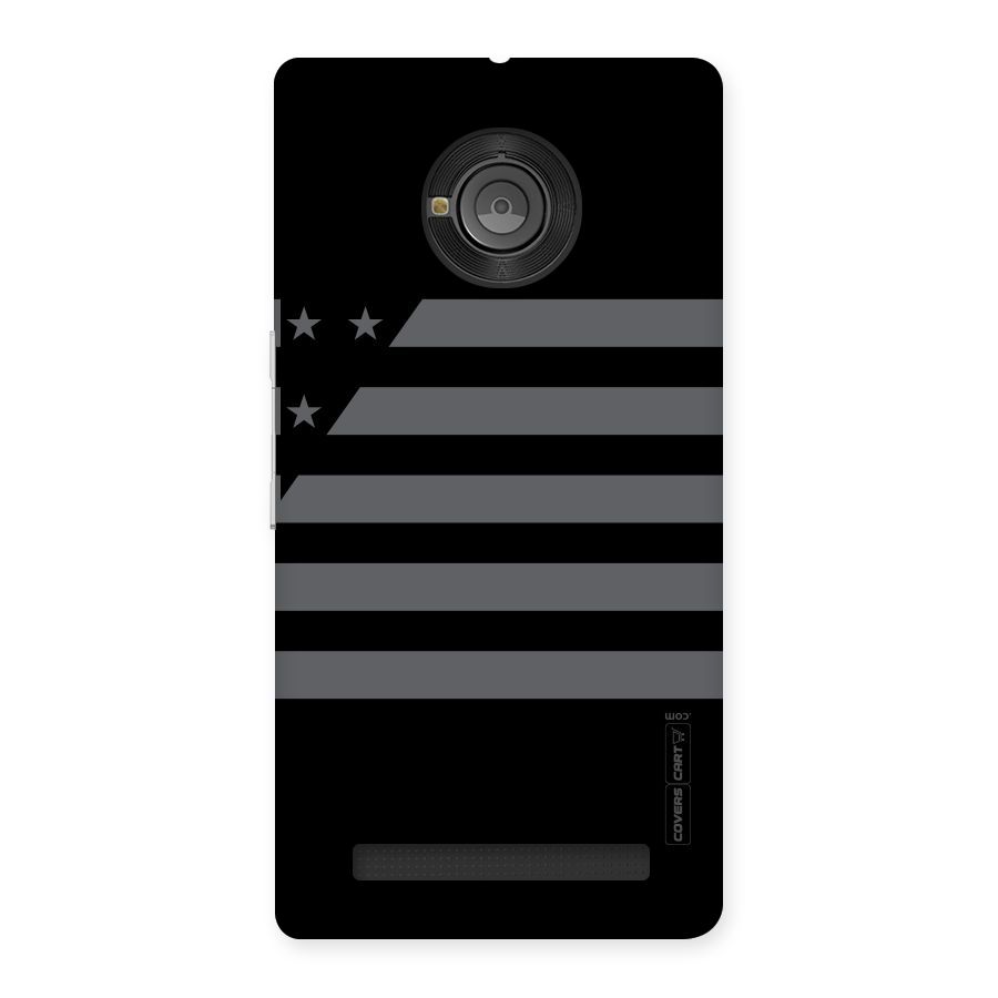 Grey Star Striped Pattern Back Case for Yu Yunique