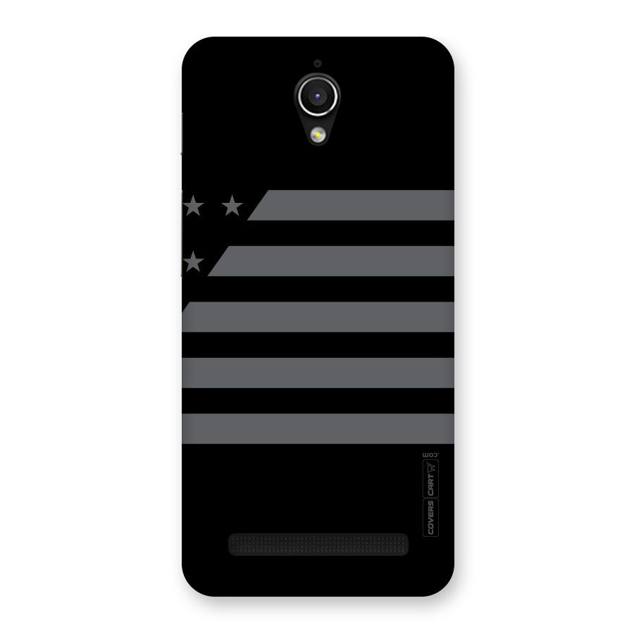 Grey Star Striped Pattern Back Case for Zenfone Go