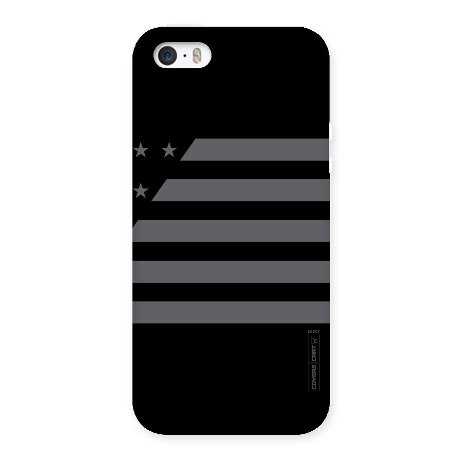 Grey Star Striped Pattern Back Case for iPhone SE