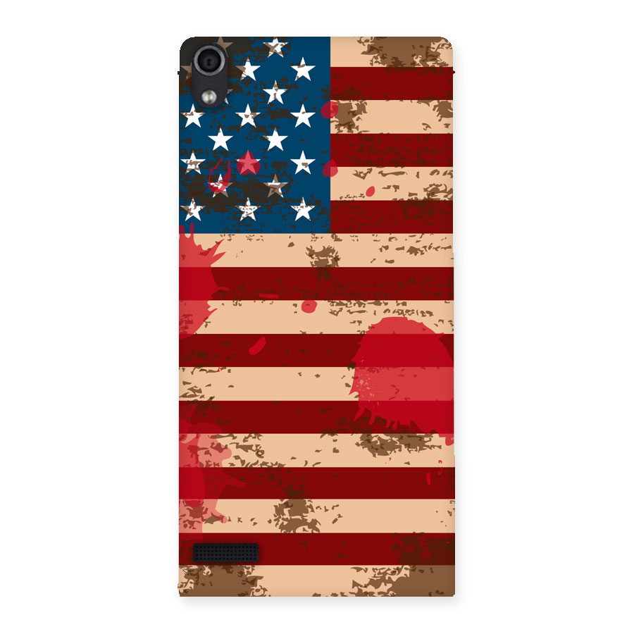 Grunge USA Flag Back Case for Ascend P6
