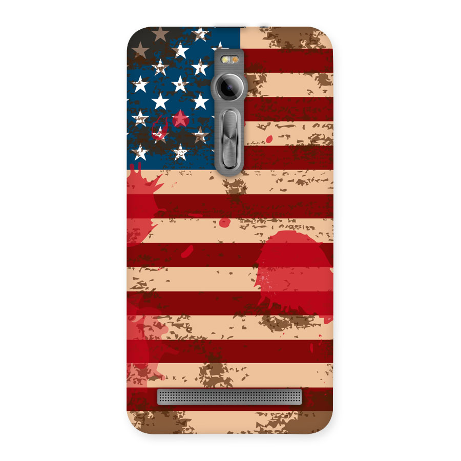 Grunge USA Flag Back Case for Asus Zenfone 2