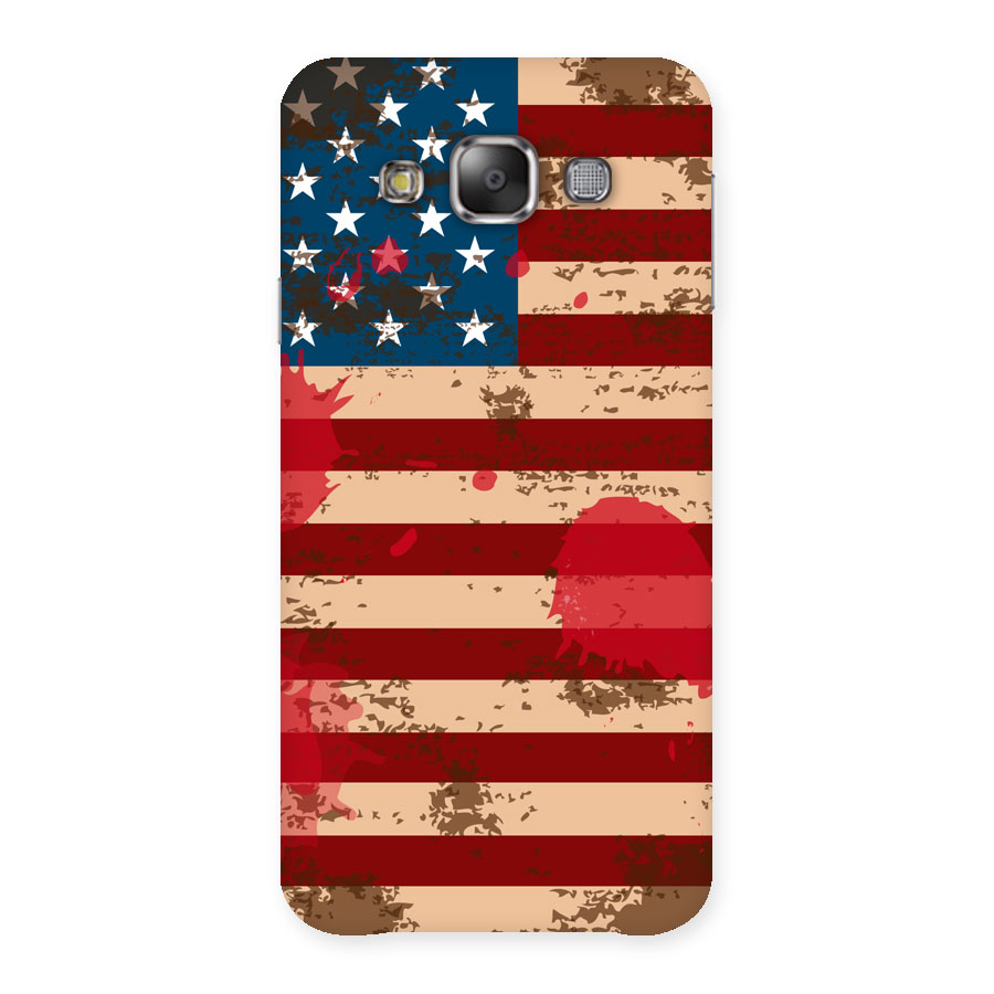 Grunge USA Flag Back Case for Galaxy E7