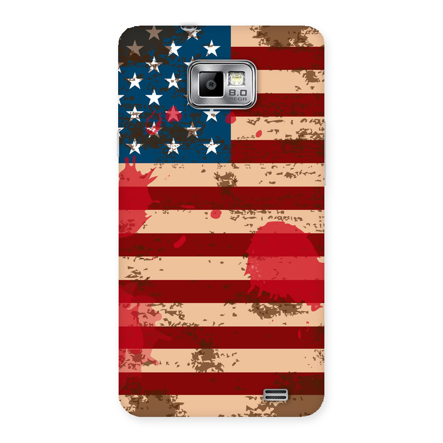 Grunge USA Flag Back Case for Galaxy S2