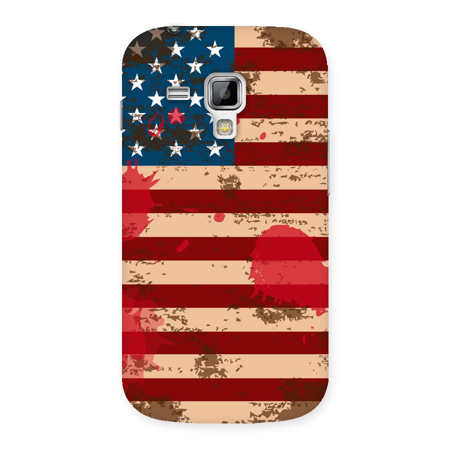 Grunge USA Flag Back Case for Galaxy S Duos