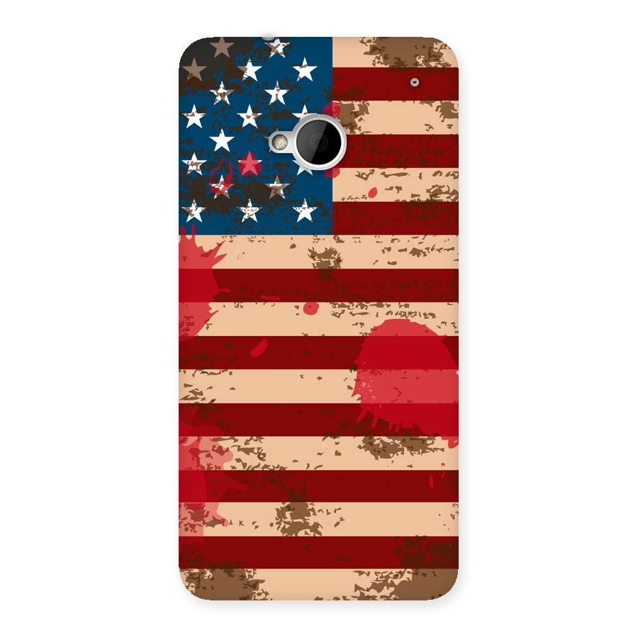 Grunge USA Flag Back Case for HTC One M7