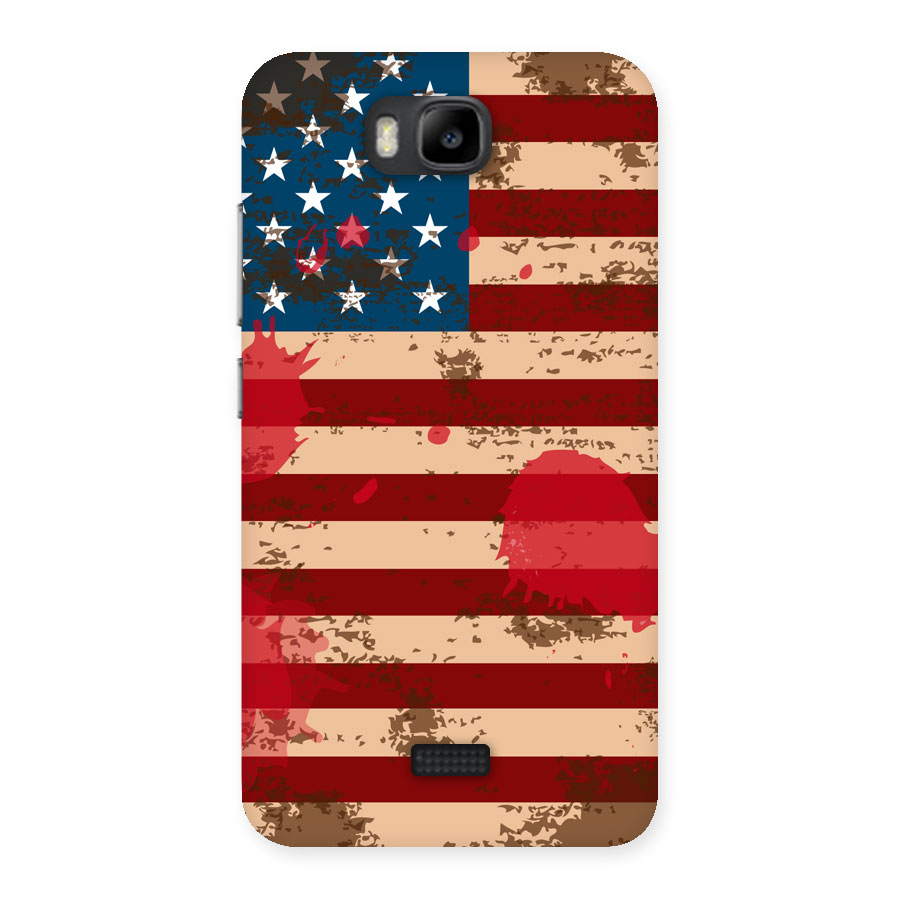 Grunge USA Flag Back Case for Honor Bee