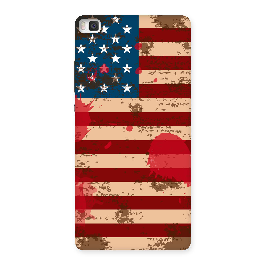 Grunge USA Flag Back Case for Huawei P8