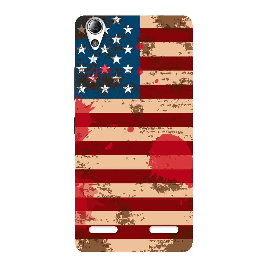 Grunge USA Flag Back Case for Lenovo A6000 Plus