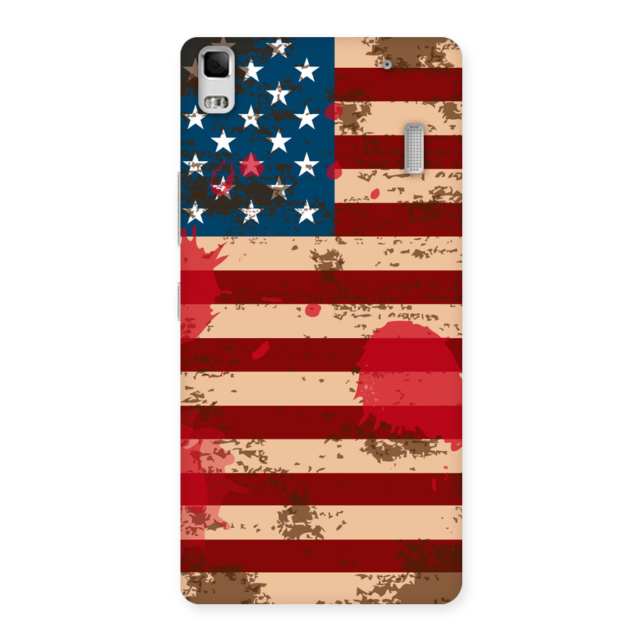 Grunge USA Flag Back Case for Lenovo A7000